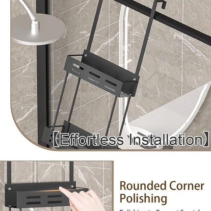 CARLA HOME Over the Door 2-tier Shower Caddy Organizer Shelf with Hooks for Bathroom 6