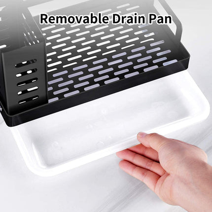 CARLA HOME Kitchen Sink Caddy Organizer with Sponge, Soap & Brush Storage and Rag Rack, Drain Tray & Utensil Holder 7