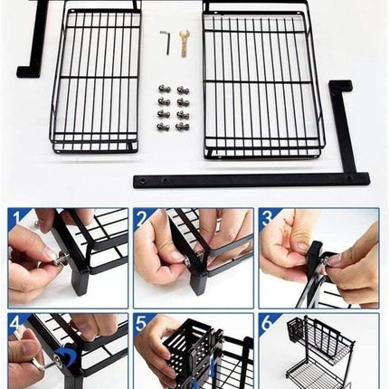 CARLA HOME 2-Tier Kitchen Spice Rack Organizer Storage Shelf for Condiments, Oil Bottles, Utensils, Cutting Board & More 8