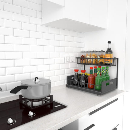 CARLA HOME 2 Pack Under Sink Organiser with Sliding Drawers for Kitchen & Bathroom 10