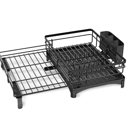 CARLA HOME Expandable Dish Drying Rack with Drainage Spout, Utensil Holder & Drainboardfor Kitchen Countertop Organizer (1 tier) 11
