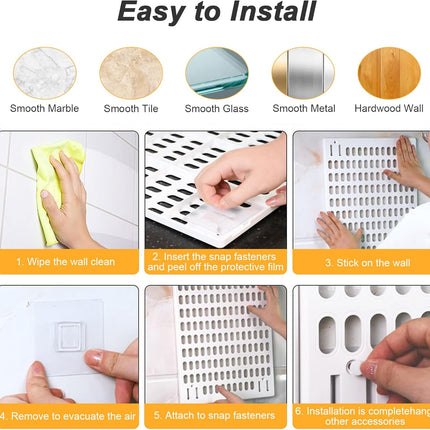 CARLA HOME Pegboard Wall Organizer Kit with 3 Modular Panels & 17 Accessories for Office, Gaming & Craft Storage 9
