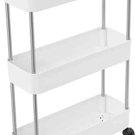 CARLA HOME Slim Storage Cart Organizer Trolley with Wheels for Kitchen, Bathroom, Laundry & Narrow Spaces (3 tier) 8