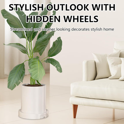 CARLA HOME 2-Pack Rolling Plant Stand with 360° Wheels for Indoor Pots (26 cm) 3