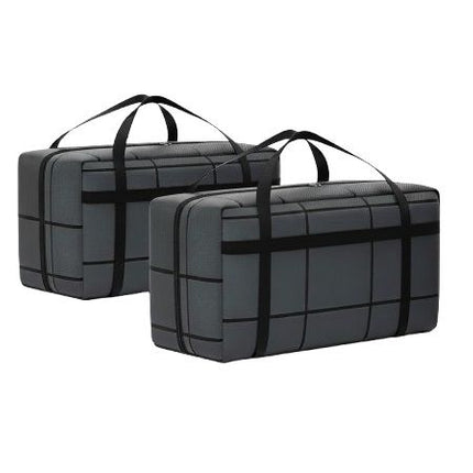 CARLA HOME 2-Pack 180L Extra Large Moving Storage Bags with Handles & Duty Zippered for Clothes, Travel, Space Saving & Camping 8