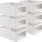 CARLA HOME 6 Pack Closet Storage Bins with Clear Window for Shelves, Clothes, Toys, Wardrobe & Bedroom Organization