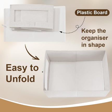 CARLA HOME 6 Pack Closet Storage Bins with Clear Window for Shelves, Clothes, Toys, Wardrobe & Bedroom Organization 5