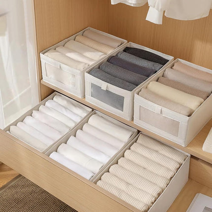CARLA HOME 6 Pack Closet Storage Bins with Clear Window for Shelves, Clothes, Toys, Wardrobe & Bedroom Organization 8