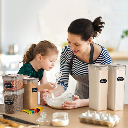 CARLA HOME 8 Piece Airtight Food Storage Containers Set with Lids & Labels for Kitchen Storage 2
