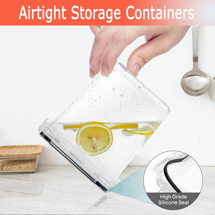 CARLA HOME 8 Piece Airtight Food Storage Containers Set with Lids & Labels for Kitchen Storage 4