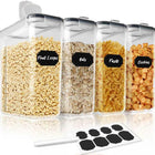 CARLA HOME Airtight Cereal Storage Containers BPA-Free Food Dispensers with Pouring Lids for Pantry & Kitchen (4 Pack 2,5L)