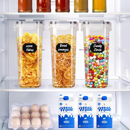 CARLA HOME Airtight Cereal Storage Containers BPA-Free Food Dispensers with Pouring Lids for Pantry & Kitchen (4 Pack 2,5L) 2
