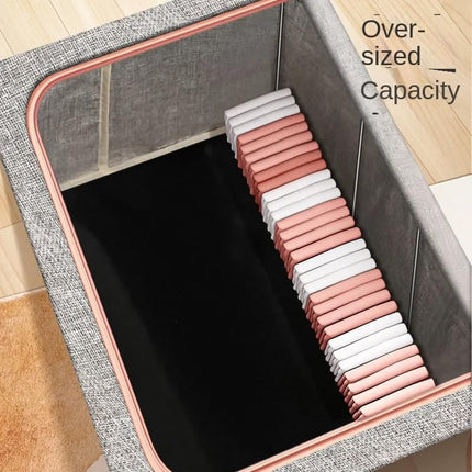 CARLA HOME 3 pack Large Clothes Storage Bins with Lids for Clothing, Bedding, Blankets, Toys (66L capacity - Grey) 4
