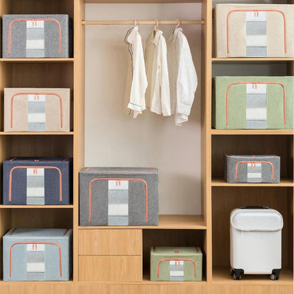 CARLA HOME 3 pack Large Clothes Storage Bins with Lids for Clothing, Bedding, Blankets, Toys (66L capacity - Grey) 8