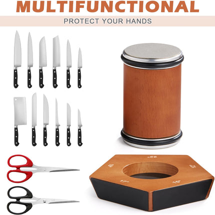 CARLA HOME Rolling Knife Sharpener Kit with 5 Magnetic Angles (12°/15°/17°/19°/22°) for Chef & Home Kitchen Use 7