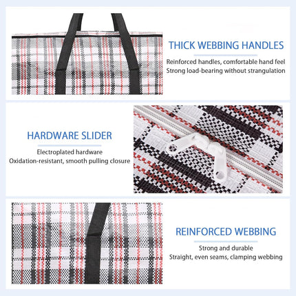 CARLA HOME 6 Pack Large Moving Storage Bags with Zipper & Handles for Clothes, Bedding, Blankets, Dorm & Travel (80x55x25cm) 5