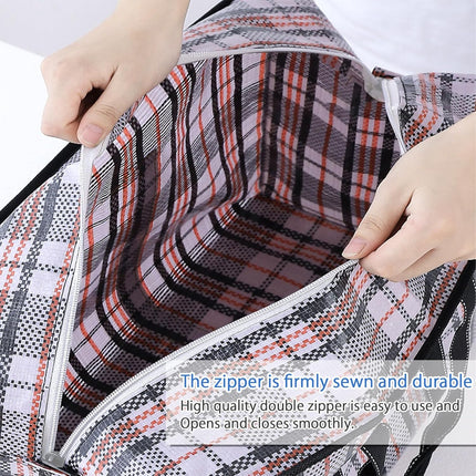 CARLA HOME 6 Pack Large Moving Storage Bags with Zipper & Handles for Clothes, Bedding, Blankets, Dorm & Travel (80x55x25cm) 6
