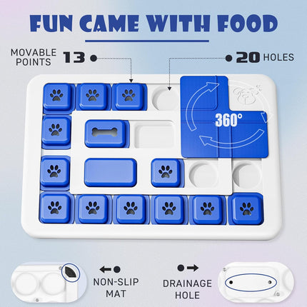 CARLA HOME Interactive Dog Puzzle Toy Slow Feeder Treat Dispenser for Dogs & Cats 5