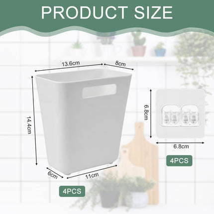 CARLA HOME 4-Pack Self-Adhesive Wall Storage Box for Cabinet Doors, Kitchen, Bathroom & Office 2