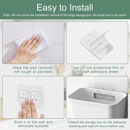 CARLA HOME 4-Pack Self-Adhesive Wall Storage Box for Cabinet Doors, Kitchen, Bathroom & Office 9