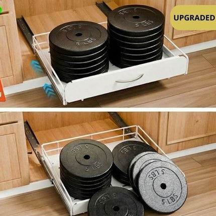 CARLA HOME Pull Out Dish Rack for Kitchen Cabinet with Slide Out Drawer Organizer for Plates, Bowls & Utensils 6