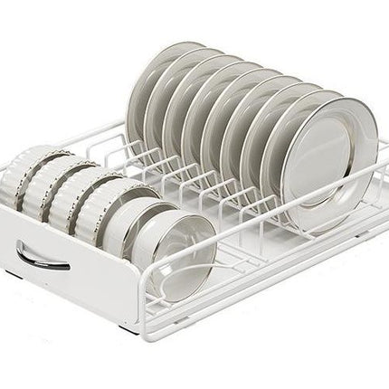 CARLA HOME Pull Out Dish Rack for Kitchen Cabinet with Slide Out Drawer Organizer for Plates, Bowls & Utensils 9