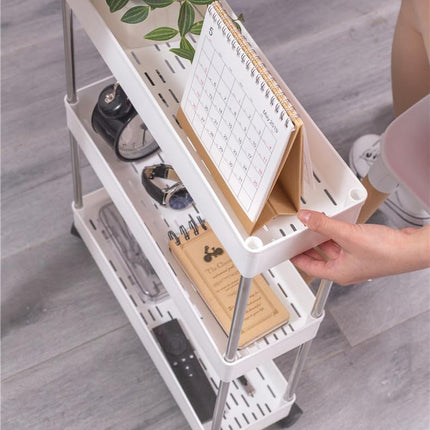 CARLA HOME Slim Storage Cart Organizer Trolley with Wheels for Kitchen, Bathroom, Laundry & Narrow Spaces (4 tier) 4