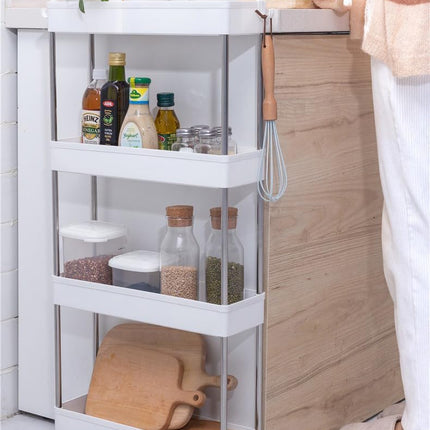 CARLA HOME Slim Storage Cart Organizer Trolley with Wheels for Kitchen, Bathroom, Laundry & Narrow Spaces (4 tier) 7