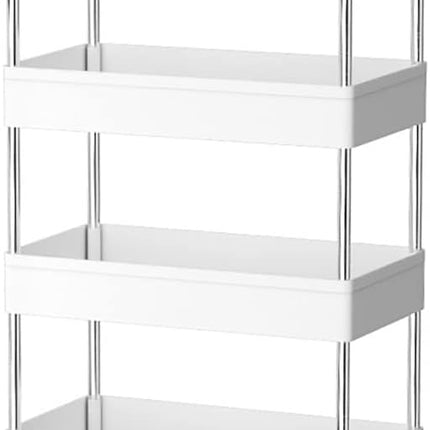 CARLA HOME Slim Storage Cart Organizer Trolley with Wheels for Kitchen, Bathroom, Laundry & Narrow Spaces (4 tier) 8