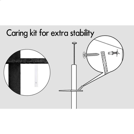 CARLA HOME Floor to Ceiling Cat Tree Tower  with Adjustable Height 230-286cm for Indoor Cats (Black) 7