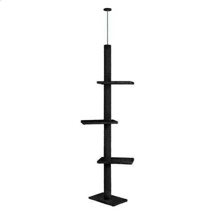 CARLA HOME Floor to Ceiling Cat Tree Tower  with Adjustable Height 230-286cm for Indoor Cats (Black) 10