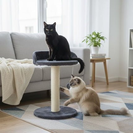 CARLA HOME Cat Tree Tower for Indoor Cats with Plush Perch, Sisal Scratching Post & Hanging Ball Toy for Kittens or Small Breeds 4