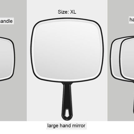 Extra Large Black Handheld Mirror with Handle (31,5 x 23 cm) 10