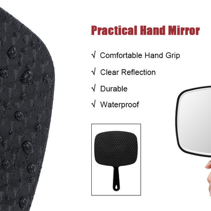 Extra Large Black Handheld Mirror with Handle (31,5 x 23 cm) 9