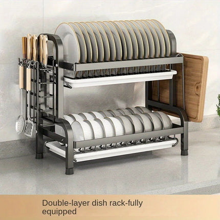 Compact Rust-Proof Dish Drying Rack Set 4