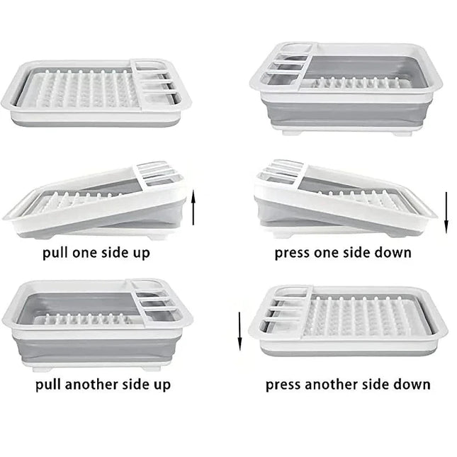 Foldable Kitchen Dish Rack Storage Tray 2