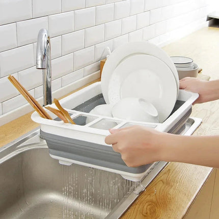 Foldable Kitchen Dish Rack Storage Tray 4