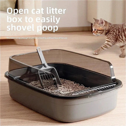 High Side Cat Litter Box with Scoop 3