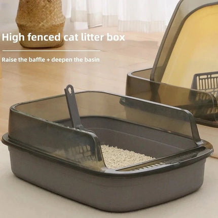 High Side Cat Litter Box with Scoop 4