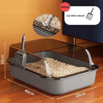 High Side Cat Litter Box with Scoop 5