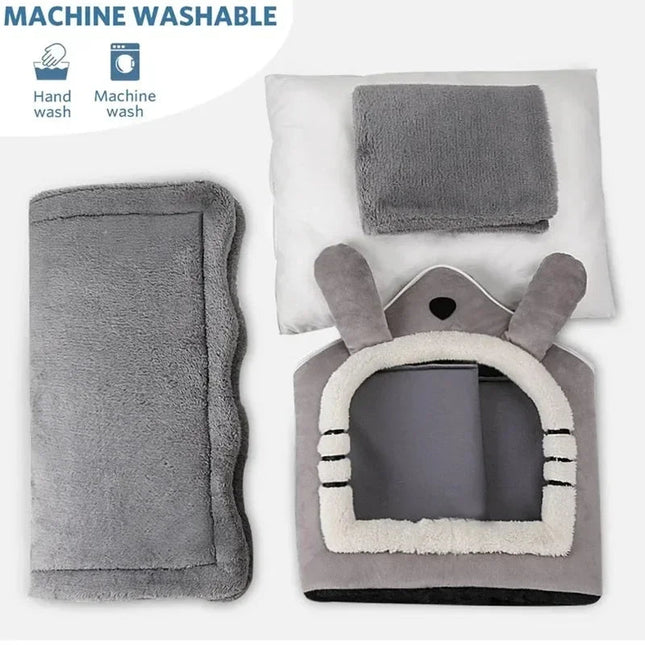 Soft Indoor Dog House & Bed - Washable Grey 2