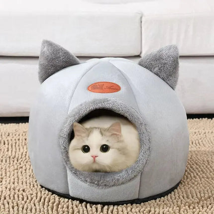 2024 Cat House Bed Soft Washable Grey 36cm 5
