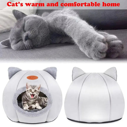 2024 Cat House Bed Soft Washable Grey 36cm 6