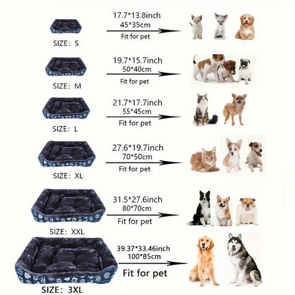 Small to Large Pet Dog Bed Sofa Mats Blue 3