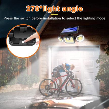 Outdoor Solar Lights with 3 Adjustable Head for Porch Garden Patio 5