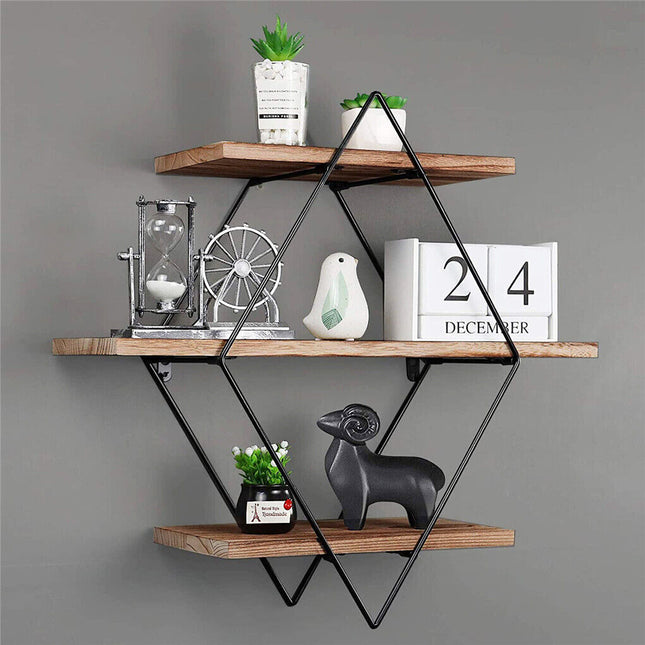 Vintage Rustic Wooden Floating Shelves 2