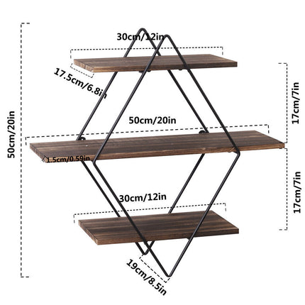 Vintage Rustic Wooden Floating Shelves 10