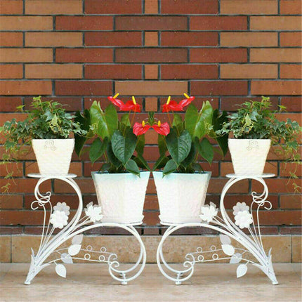 Set of 2 Plant Stand Wedding Garden Flower Shelf Rack 8