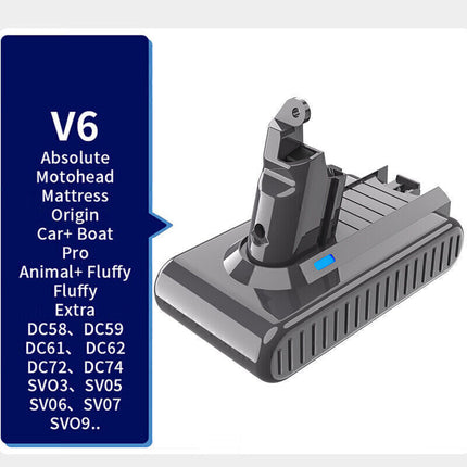 9500mAh Battery for Dyson V6 SV03 SV04 DC58 DC61 DC62 2