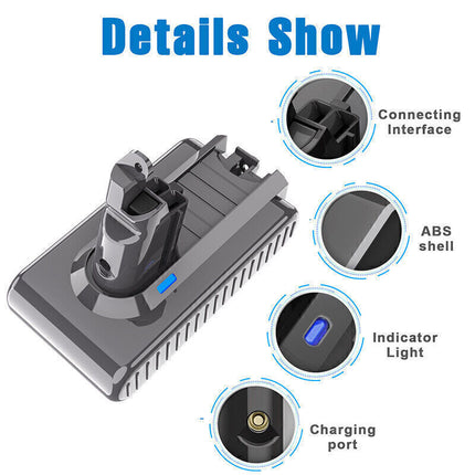 9500mAh Battery for Dyson V6 SV03 SV04 DC58 DC61 DC62 6
